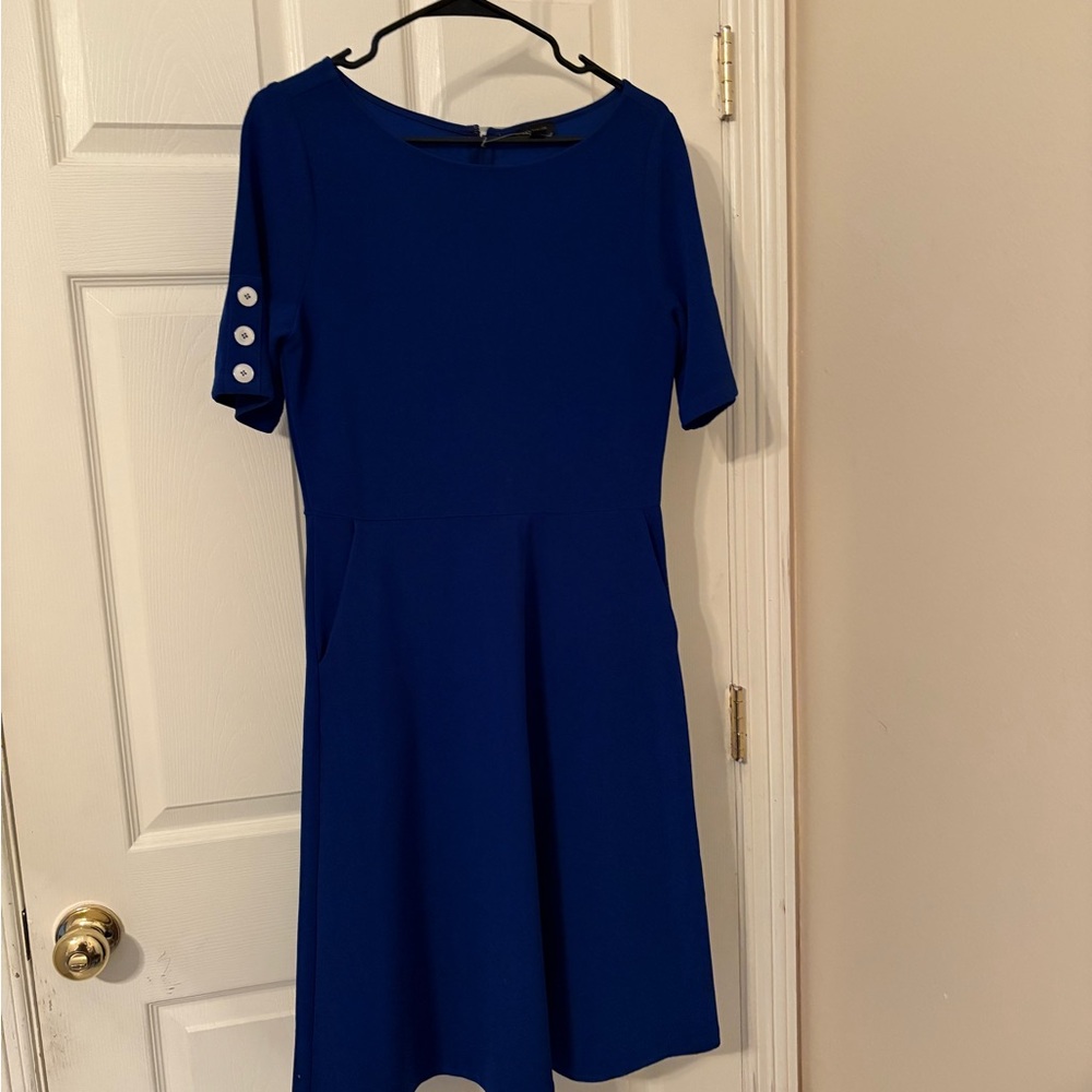 Ann Taylor Blue A-Line Mini Dress for Work